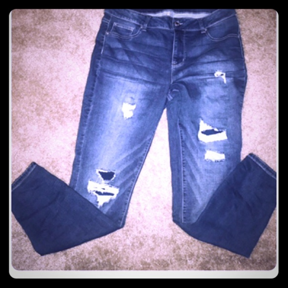 Maurices size 14W distressed NWT jeans